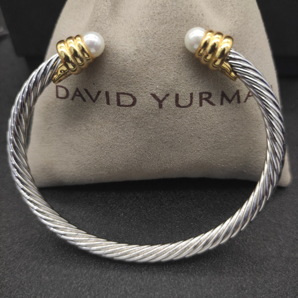 David Yurman 5mm Gold Pearl Bangle - Picture 2 of 7